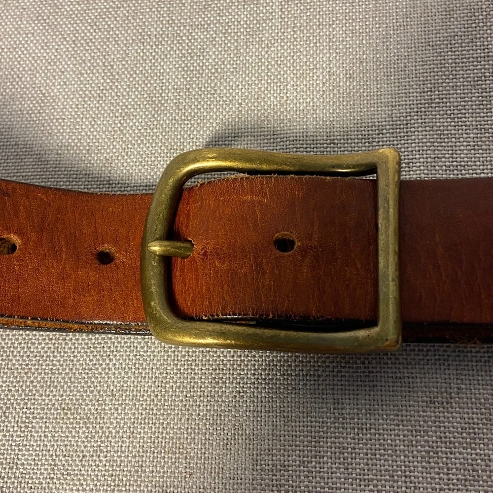 J.Crew Brown Leather Men's Belt. Size 32
